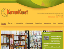 Tablet Screenshot of kerzenkunst-herne.com